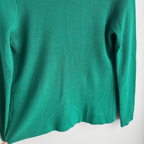 Cyrus Open Front Knit Cardigan Sz S Deep Kelly Green Sweater Classic Capsule EUC - Picture 9 of 11